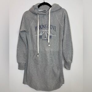 Jake Austin Gray Perkins Cove Maine graphic Hoodie Dress size large